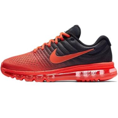 Imagem de Nike Air Max 2017 849559-600 Tênis de corrida masculino, carmesim brilhante/ carmesim total/ preto, tamanho 43