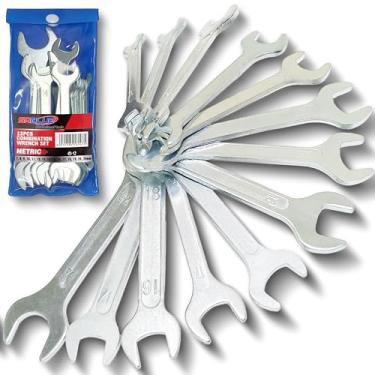 Imagem de SABLUE Kit de ferramentas chave inglesa de cone de extremidade dupla de 8 mm a 24 mm Kit de ferramentas de bicicleta bicicleta ciclismo 10 peças conjunto multi porca Allen (A01))