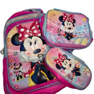 Imagem de Kit mochila com lancheira e estojo de personagens femin - outra, MINNI