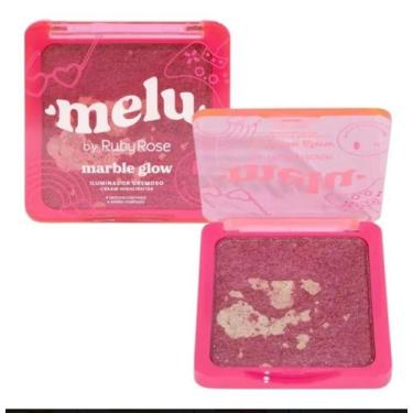 Imagem de Iluminador Cremoso Marble Glow cor Golden Hour  Melu by Ruby Rose Cód 
