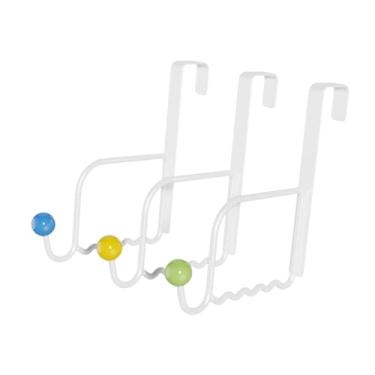 Imagem de WeiLaiKeQi 3 peças ganchos de porta de chuveiro sobre porta de armário ganchos chapéu pendurado guarda-chuva de armário sobre porta de secagem rack de lavanderia