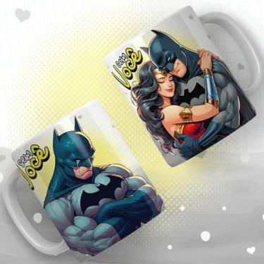 Imagem de Caneca Sem você/ Com você - super heróis - Pammy studio, batman