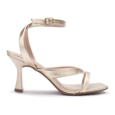 Imagem de Sandália Lia Line Feminina Couro Fly Metal Light 2348.71834-Feminino