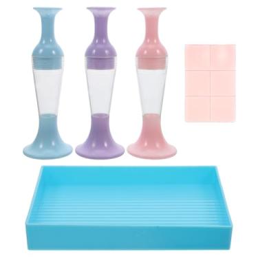 Imagem de Ferramentas de pintura de, 3 peças de canetas de arte de com bandeja e 6 peças de argilas, caneta de tinta de, de arte de para artesanato em