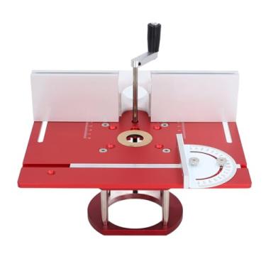 Imagem de Base de Elevação do Roteador, Liga de Alumínio, Ajustável, de Elevação Manual Mesa do Roteador para Máquinas de Marcenaria Com Compatibilidade Universal (vermelho)