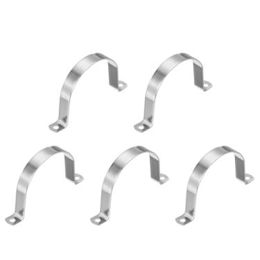 Imagem de PATIKIL Correia de tubo rígido de 3-1/2" (89 mm), 5 peças braçadeira de conduíte de aço inoxidável 304 2 furos engrossar suporte de tubo braçadeira de tubo para fixação de fio de cabo de tubulação