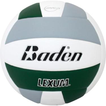 Imagem de Baden | Lexum | Microfibra Composta Premium Indoor Official High School Game Voleibol | Tamanho Oficial 13U a 18U + Peso | Aprovado pela AVCA | Verde Floresta/Cinza/Branco