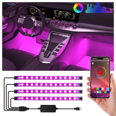 Imagem de Fita de LED Inteligente FCPVHOY para Interior de Automóvel - Controle 