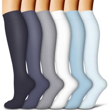 Imagem de Meias de Compressão COOLOVER Copper - 6 Pares para Homens e Mulheres