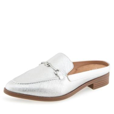 Imagem de Aerosoles Erik Mule feminino, Couro sintético texturizado metálico prateado, 8 Wide