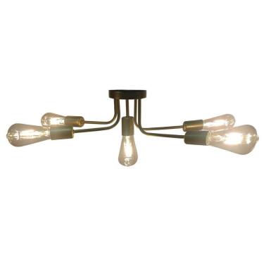 Imagem de Lustre Sputnik Candelabro Com 5 Lampadas E27 Dourado Bivolt