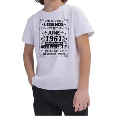 Imagem de Camiseta Infantil Legends Were Born JUN-1961 - Alearts, 10
