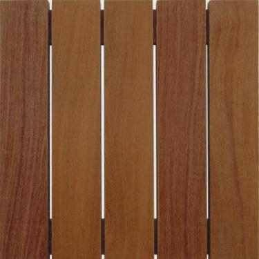 Imagem de Deck de Madeira Modular Base Madeira Isabela Revestimentos 50cm x 50cm Placa Cumaru