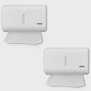Imagem de Kit 2 Unidades Dispenser Toalheiro Premisse Urban Compacto Branco