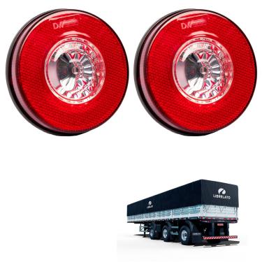 Imagem de 2 Lanternas Traseiras Librelato 125mm Corujinha Luz de Ré