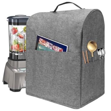 Imagem de Linkidea Capa contra poeira para liquidificador, protetor portátil de utensílios de cozinha com alça de mão, escudo à prova de poeira para uso doméstico, compatível com CUISINART CBT-2000, BFP-703BC
