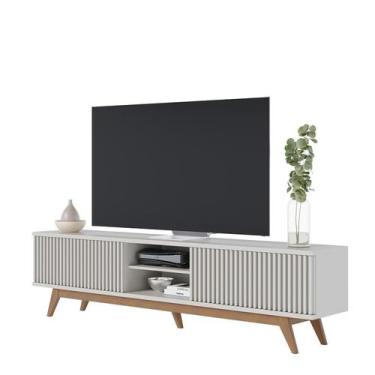 Imagem de Rack Bancada Fortaleza 2,18m para TV Off White Matte - Colibri