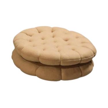 Imagem de XLWLLNJ Jogue travesseiro, travesseiro de sofá, almofada de piso portátil, almofada versátil de assento versátil, decoração para casa para sentar no chão, Marrom Claro