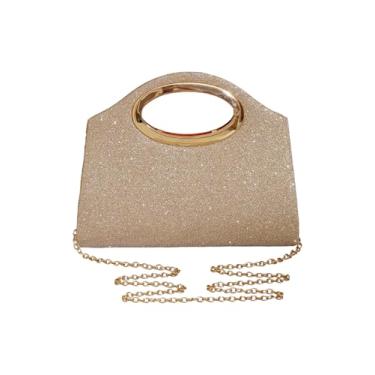 Imagem de SweatyRocks Bolsas femininas com glitter para noite e casamento, bolsas transversais, Champanhe, One Size
