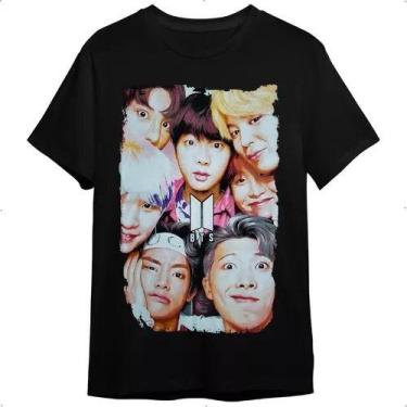 Imagem de Camiseta Bts Integrantes Ii Preta Unissex Adulto 100% Algodã - loja di
