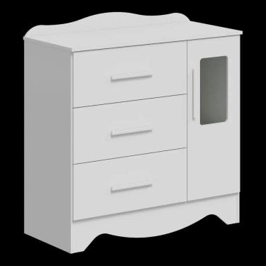 Imagem de Comoda Bebe Moveis Peroba Clara Provençal MDF