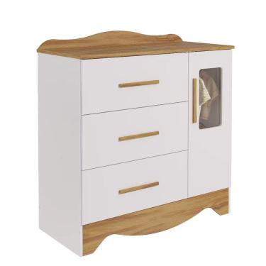 Imagem de Comoda Bebe Moveis Peroba Clara Provençal MDF