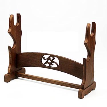 Imagem de JNQLLDS Suporte de espada suporte para espadas suporte para katanas suporte para exibição de espadas samurais suporte para katanas suporte para armas estilo antigo chinês
