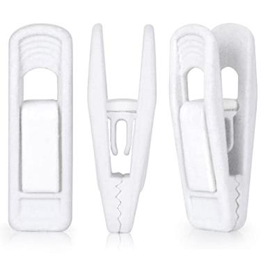 Imagem de Tinfol Clipes de veludo branco, 80 peças para calças, clipes de veludo, prendedor de roupas, clipe de dedo forte, perfeito para cabides de veludo de roupas finas