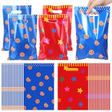 Imagem de Eccliy 30 sacos de presente de desenho animado, lembrancinhas de festa de aniversário, animação, doces, lanches, sacolas de plástico para decorações de festas temáticas, suprimentos