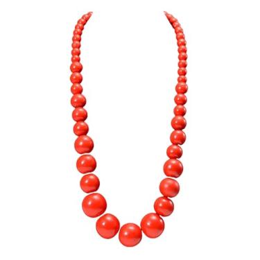 Imagem de KIFEDSLJ Colares grandes e grossos com contas de madeira, colar africano, gola tribal, gargantilha feminina, Madeira, Sem Pedra Preciosa