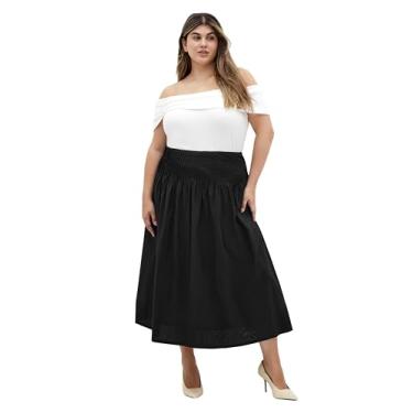 Imagem de City Chic Saia feminina plus size - Haven, Preto, 54