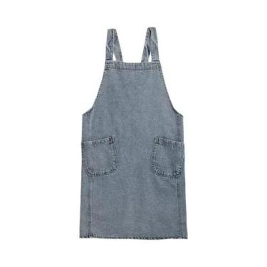 Imagem de Avental Feminino de Algodão Jeans - Estilo Coreano para Cozinha, Jardi