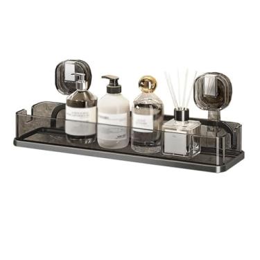 Imagem de Suporte para Chuveiro Suporte de chuveiro com ventosa, organizador de chuveiro transparente, prateleira de chuveiro removível para banheiro, suporte de chuveiro com ventosa sem perfuração para banheir