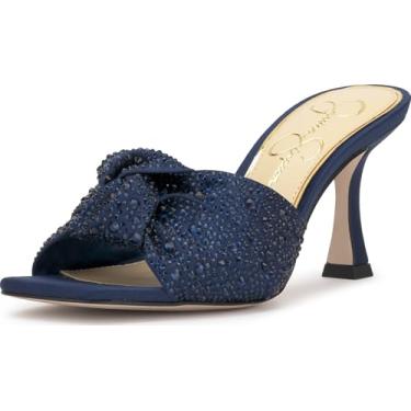 Imagem de Jessica Simpson Sandália feminina de salto Evirra, Azul-marinho para bebês, 36