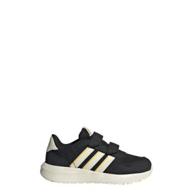 Imagem de adidas Tênis unissex infantil Run 60s (criança grande), Preto/Off-white/Amarelo utilitário, 19