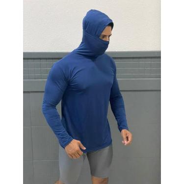Imagem de Camisa Térmica Masculina Manga Longa Com Capuz e Bala Clava Touca Ninj