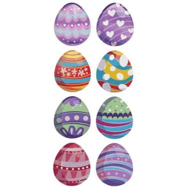 Imagem de 24 Adesivos Cartela Ovos Divertidos Páscoa Coelho Decorativo - Ponto D