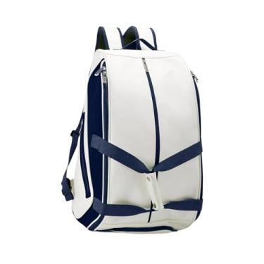 Imagem de simhoa Mochila de Pickleball, Bolsa de Tênis, Grande Capacidade, Portátil, Armazenamento de Raquetes, Mochila para Raquetes de Badminton, Bolsa para, Branco E Azul