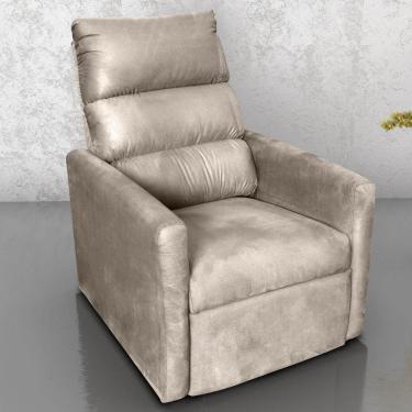 Imagem de Poltrona Reclinável Do Papai Neiva Suede Bege