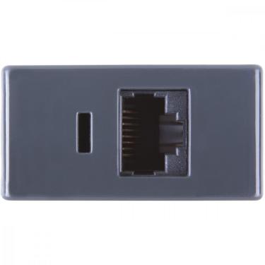 Imagem de Módulo para Tomada Transmissão de Dados Rj45 Cat. 6 Grafite