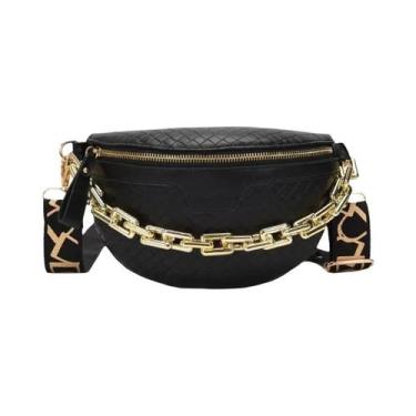 Imagem de Bolsa de Peito Feminina de Couro PU - Bolsa Crossbody de Alta Qualidad