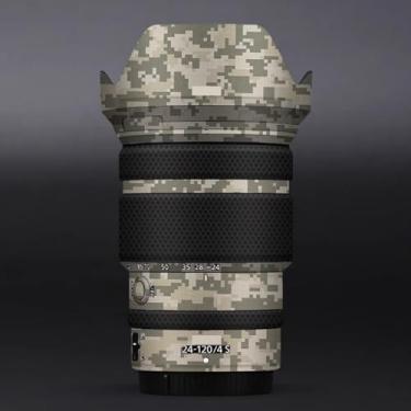 Imagem de Adesivo de lente de câmera antiarranhões para Nikon Z 24-120 mm F4S Capa protetora de película protetora para 24-120 4 (Deserto de camuflagem digital)