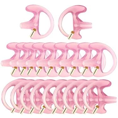 Imagem de Fone de ouvido Earmold de substituição para fone de ouvido esquerdo e direito compatível com Motorola Kenwood 2 Way Radio Acoustic Coil, tubo de bobina acústica com inserção de silicone macio, molde de orelha, rosa, pequeno, 10 pares Lsgoodcare