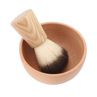 Imagem de Conjunto de Escova de Barbear Masculina, Escova de Barbear Confortável Com Espuma, Escova de Barbear Com Espuma, Inclui Tigela de Barbear, Kit de Escova de Barbear para Viagens