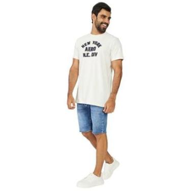 Imagem de Camiseta Aeropostale Bordada Creme Masculina-Masculino