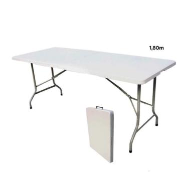 Imagem de Mesa De Camping Dobrável Vira Maleta 180 Cm Importway