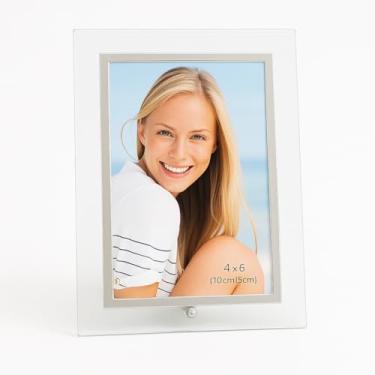 Imagem de Yangzi - Porta Retrato Vidro Prime Borda Prata Para Fotos 10x15 Vertical – Tuut