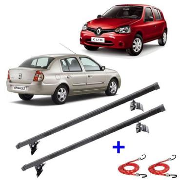 Imagem de Rack Teto Clio Sedan E Hatch 4 Prts 2000 A 2015 + 2 Elástico - Rack de
