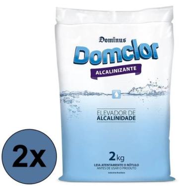 Imagem de kit 2 Alcalinizante Elevador Alcalinidade Piscina 2kg - Domclor