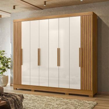 Imagem de Guarda-roupa Diplomata Crystal Light Freijó/Off White